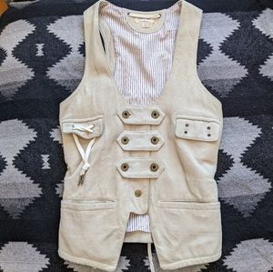 John varvatos x converse suede leather vest y2k